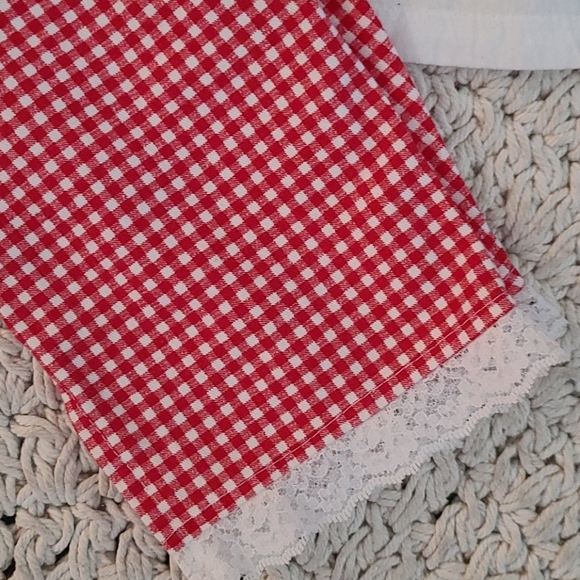 NWOT BO HO RED WHITE 2 PIECE SET PLAID MULTI 3T - Picture 5 of 16